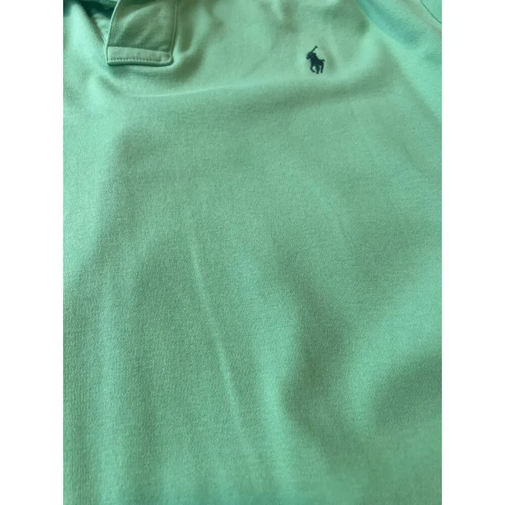 Polo Ralph Lauren 100% Soft Cotton Collared Shirt Lime Green Size Large SG